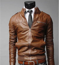 new arrive brand motorcycle leather jackets men,mens PU leather jacket jaqueta de couro masculina slim leather jacket