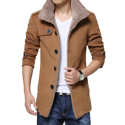 Casual Men Coat - Slim Fit Jacket