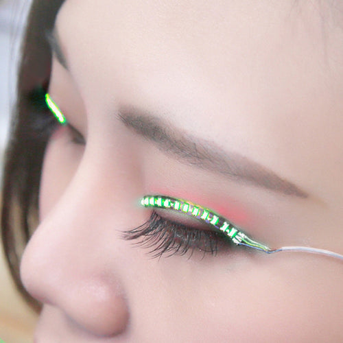 LED Light False Eyelashes Long Eyelashes Makeup False Eyelashes Black Nautral Handmade Eye Lashes Extension Party Bar Halloween