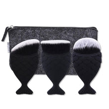 Professional 3PCS Fish Scale Makeup Brush Fishtail Bottom Fish-shaped Brush Powder Blush Cosmetic Brush maquiagem