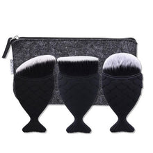 Professional 3PCS Fish Scale Makeup Brush Fishtail Bottom Fish-shaped Brush Powder Blush Cosmetic Brush maquiagem