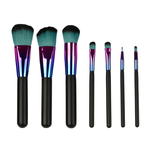Professional 7 PCS Makeup Brushes Set Tools Make-up Toiletry Kit Wool Brand Make Up Brush Set Case Cosmetic Foundation Brush