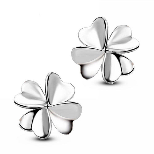 1Pair Women's Four-Leaf Clover Earrings Ear Stud Jewelry