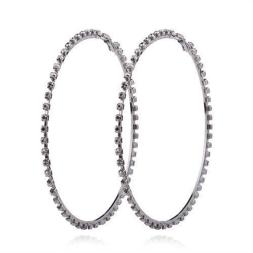 1 Pair New Fashion Lady Women Thin Round Big Large Dangle Hoop Loop Earrings