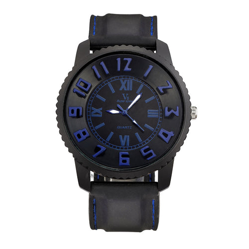 1PCS Fashion Men's Thin Silica Gel Students Sports Quartz Watch