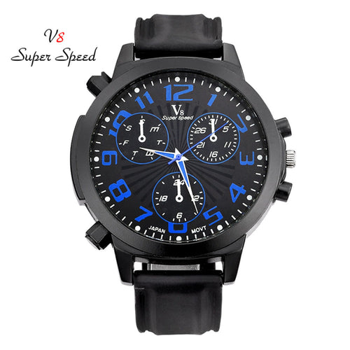 1PCS Fashion Men's Thin Silica Gel Students Sports Quartz Watch