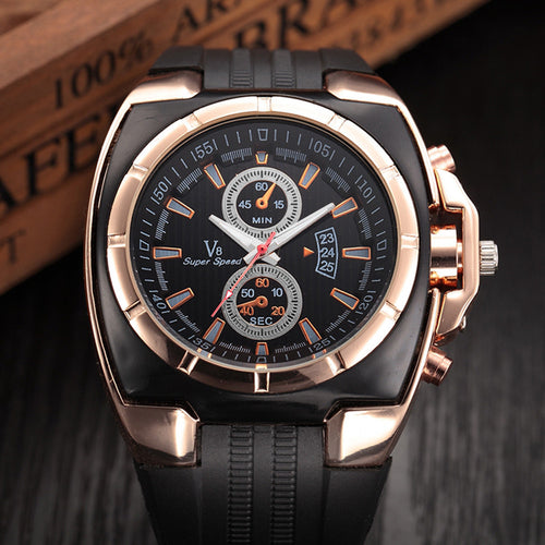 1PCS Fashion Men's Thin Silica Gel Students Sports Quartz Watch