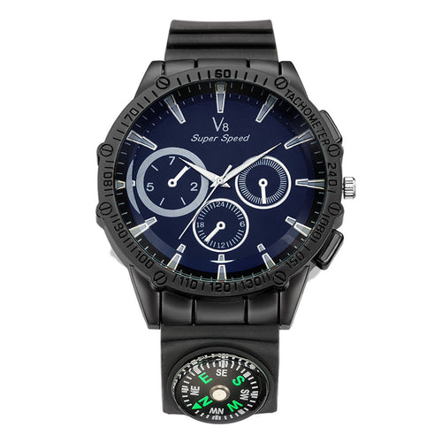 1PCS Fashion Men's Thin Silica Gel Students Sports Quartz Watch