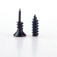 1 Pair Fashion Unisex Fine Stainless Steel Whole Screw Stud Earring BK