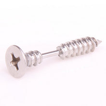 1 Pair Fashion Unisex Fine Stainless Steel Whole Screw Stud Earring BK