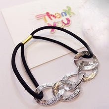  2PCS Women Girl Hair Ring Hollow Hair Tie Head Hair Accessory  BK