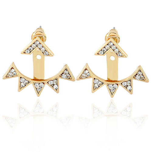 1 Pair New Fashion Simple Alloy Triangle Women Stud Earrings GD