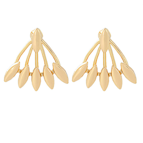 1 Pair New Fashion Simple Alloy Horse Eye Women Stud Earrings GD