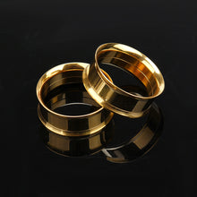 1 Pair Stainless Steel Screw Ear Gauges Flesh Tunnels Plugs Expander Black