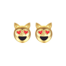 1 Pair New Fashion Simple Dog Head Alloy Women Stud Earrings