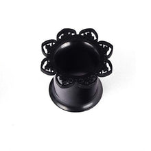 1 Pair New Black Brass Tunnel Ear Plug Only Ornate Copper Piercing Jewelry Ear A