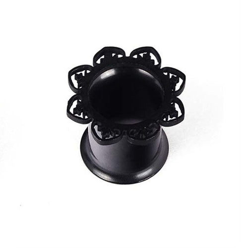 1 Pair New Black Brass Tunnel Ear Plug Only Ornate Copper Piercing Jewelry Ear A