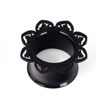 1 Pair New Black Brass Tunnel Ear Plug Only Ornate Copper Piercing Jewelry Ear A