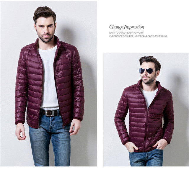 Mens Autumn Winter Duck Down Jacket