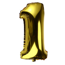 32 inch Thickened Helium Foil Balloons Birthday Number Balloons for Wedding Anniversary Decoration (Gold)